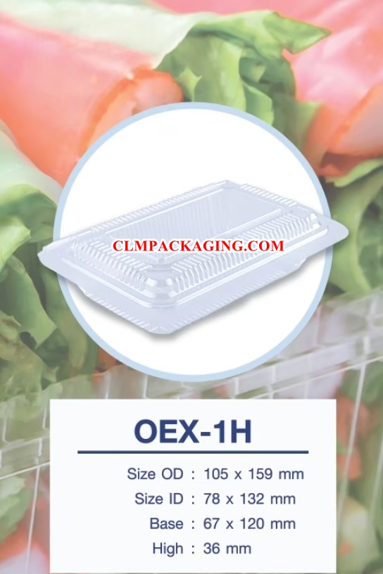 กล่องเค้กพลาสติกเนื้อOPSรุ่นOEX-1H