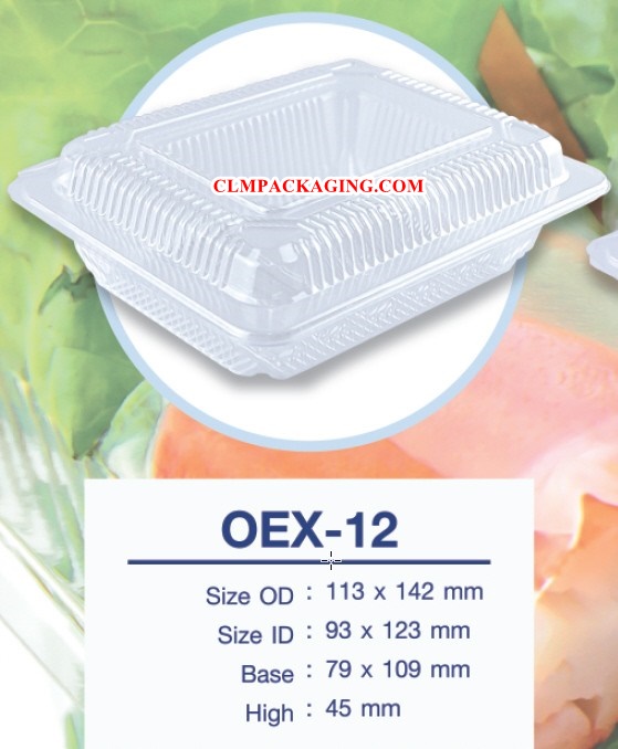 กล่องเค้กพลาสติกเนื้อOPSรุ่นOEX-12