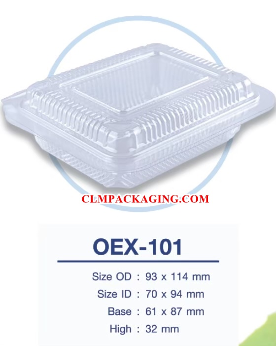 กล่องเค้กพลาสติกเนื้อOPSรุ่นOEX-101