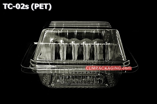 TC02S PET กล่องเค้กพลาสติกTC-02S กล่องพลาสติกใส กล่องใส กล่องขนม ใส่ของว่าง