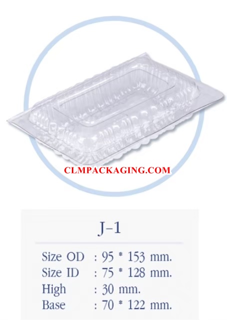 J1 กล่องเค้กพลาสติกJ-1 กล่องพลาสติกใส กล่องใส