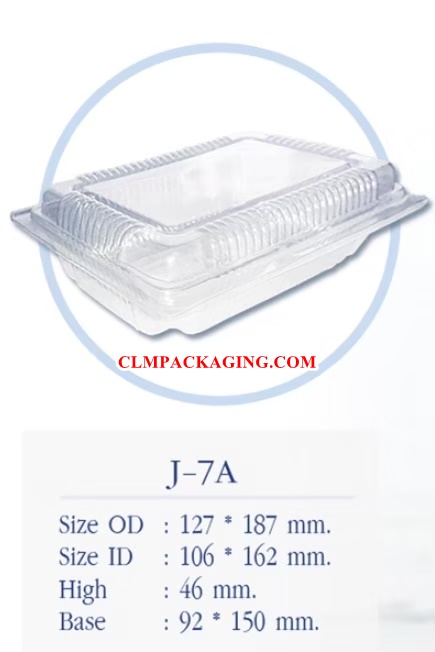 J7A กล่องเค้กพลาสติกJ-7A กล่องพลาสติกใส กล่องใส