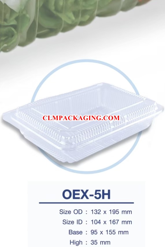 กล่องเค้กพลาสติกเนื้อOPSรุ่นOEX-5H