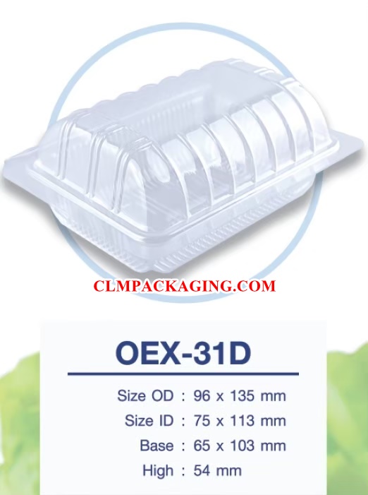 กล่องเค้กพลาสติกเนื้อOPSรุ่นOEX-31D