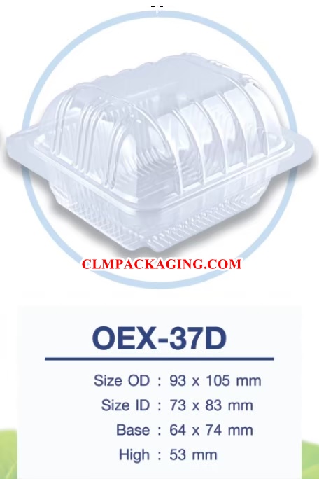กล่องเค้กพลาสติกเนื้อOPSรุ่นOEX-37D